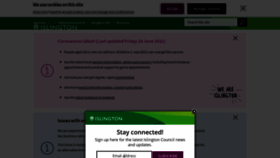 What Islington.gov.uk website looked like in 2021 (2 years ago)