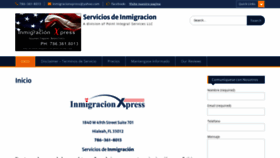 What Inmigracionxpress.com website looked like in 2021 (2 years ago)