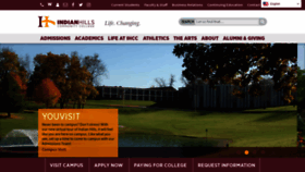 What Indianhills.edu website looked like in 2021 (2 years ago)