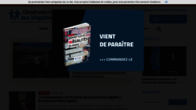 What Inegalites.fr website looked like in 2021 (2 years ago)