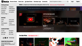 What Itch.io website looked like in 2021 (2 years ago)