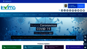 What Invima.gov.co website looked like in 2021 (2 years ago)