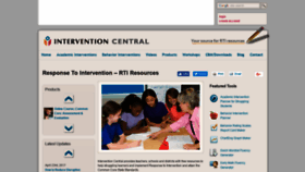 What Interventioncentral.org website looked like in 2021 (4 years ago)