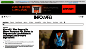 What Infowars.com website looked like in 2021 (2 years ago)