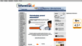 What Informiran.si website looked like in 2021 (2 years ago)