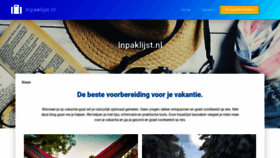 What Inpaklijst.nl website looked like in 2021 (2 years ago)