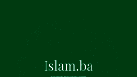 What Islam.ba website looked like in 2021 (2 years ago)