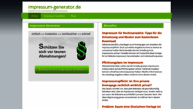 What Impressum-generator.de website looked like in 2021 (2 years ago)