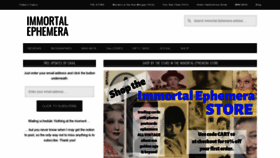 What Immortalephemera.com website looked like in 2021 (2 years ago)