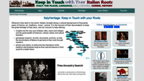 What Italyheritage.com website looked like in 2021 (2 years ago)