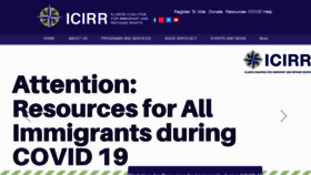 What Icirr.org website looked like in 2021 (2 years ago)