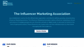 What Influencermarketingassociation.org website looked like in 2021 (2 years ago)
