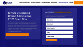 What Ignouadmissions.com website looked like in 2021 (2 years ago)