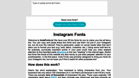 What Instafonts.io website looked like in 2021 (4 years ago)