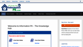 What Informationpk.com website looked like in 2021 (2 years ago)