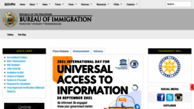 What Immigration.gov.ph website looked like in 2021 (2 years ago)
