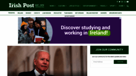 What Irishpost.co.uk website looked like in 2021 (2 years ago)