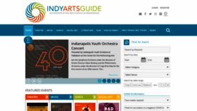 What Indyartsguide.org website looked like in 2021 (2 years ago)