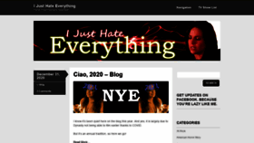 What Ijusthateeverything.com website looked like in 2021 (2 years ago)
