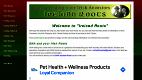 What Irelandroots.com website looked like in 2021 (2 years ago)