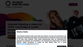 What Influencermarketingforum.de website looked like in 2021 (2 years ago)