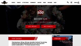 What Indy500.com website looked like in 2021 (2 years ago)