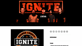 What Igniteband.com website looked like in 2021 (2 years ago)