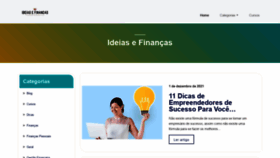 What Ideiasefinancas.com.br website looked like in 2021 (2 years ago)