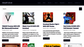 What Idealfollow.in website looked like in 2021 (3 years ago)