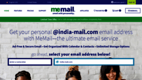 What India-mail.com website looked like in 2021 (2 years ago)