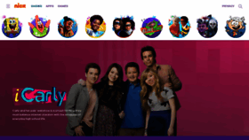 What Icarly.com website looked like in 2021 (2 years ago)