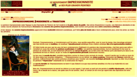 What Impressionniste.net website looked like in 2022 (3 years ago)