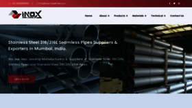 What Inox-steelindia.com website looked like in 2022 (2 years ago)