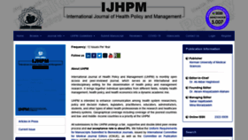 What Ijhpm.com website looked like in 2022 (2 years ago)