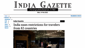 What Indiagazette.com website looked like in 2022 (2 years ago)