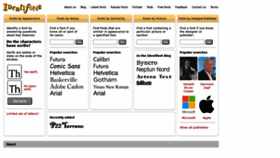 What Identifont.com website looked like in 2022 (2 years ago)