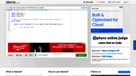 What Ideone.com website looked like in 2022 (3 years ago)