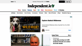 What Independent.ie website looked like in 2022 (4 years ago)