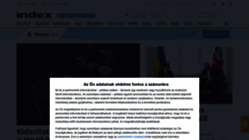 What Index.hu website looked like in 2022 (3 years ago)
