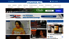 What Inquirer.net website looked like in 2022 (2 years ago)