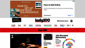 What Indy100.com website looked like in 2022 (2 years ago)