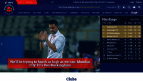 What Indiansuperleague.com website looked like in 2022 (2 years ago)
