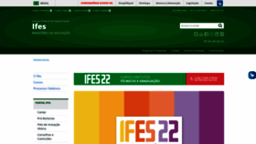 What Ifes.edu.br website looked like in 2022 (3 years ago)