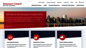 What Insurancecouncilofbc.com website looked like in 2022 (2 years ago)