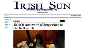 What Irishsun.com website looked like in 2022 (2 years ago)