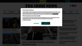 What Irishnews.com website looked like in 2022 (2 years ago)