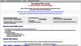 What Iteslj.org website looked like in 2022 (3 years ago)