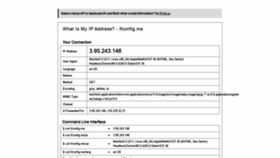 What Ifconfig.me website looked like in 2022 (3 years ago)