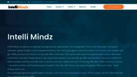 What Intellimindz.com website looked like in 2022 (2 years ago)