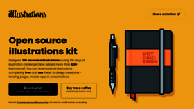 What Illlustrations.co website looked like in 2022 (4 years ago)